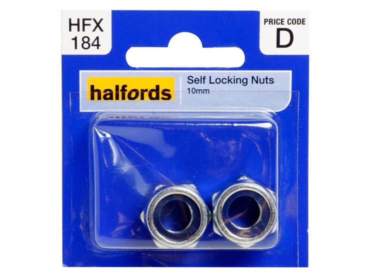 Halfords Self Locking Nuts 10mm