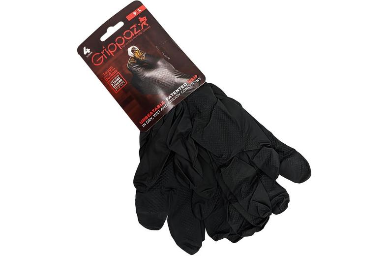 Grippaz Nitrile P/F Disposable Gloves - 4 Pack - L Grippaz Nitrile P/F Disposable Gloves - 4 Pack - L
