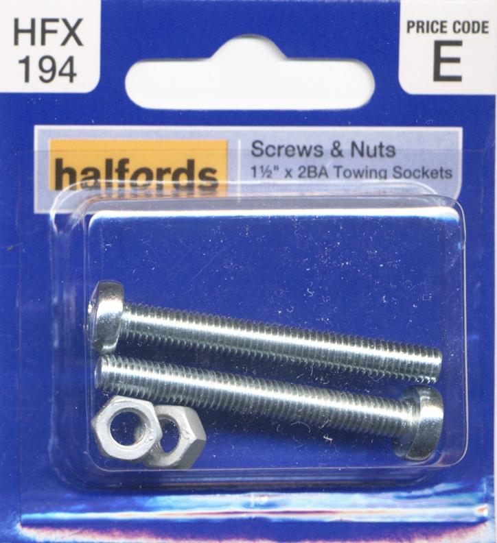 Halfords Screws & Nuts 1.5X2Ba Towing Sockets