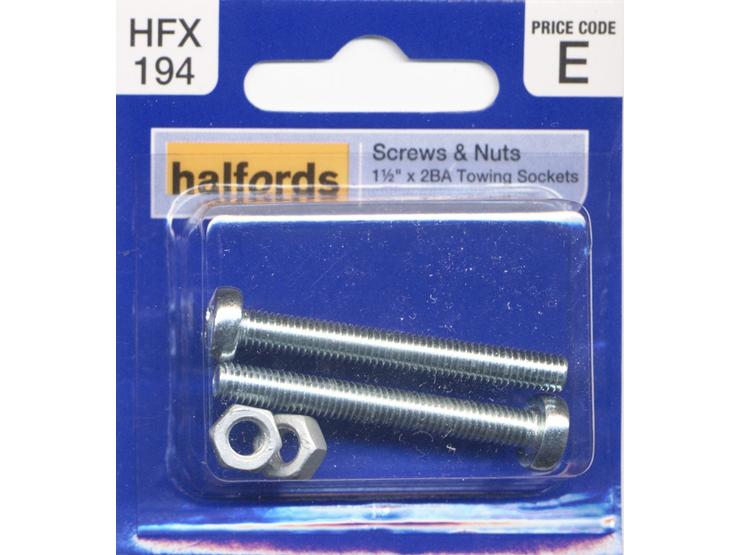 Halfords Screws & Nuts 1.5x2BA Towing Sockets
