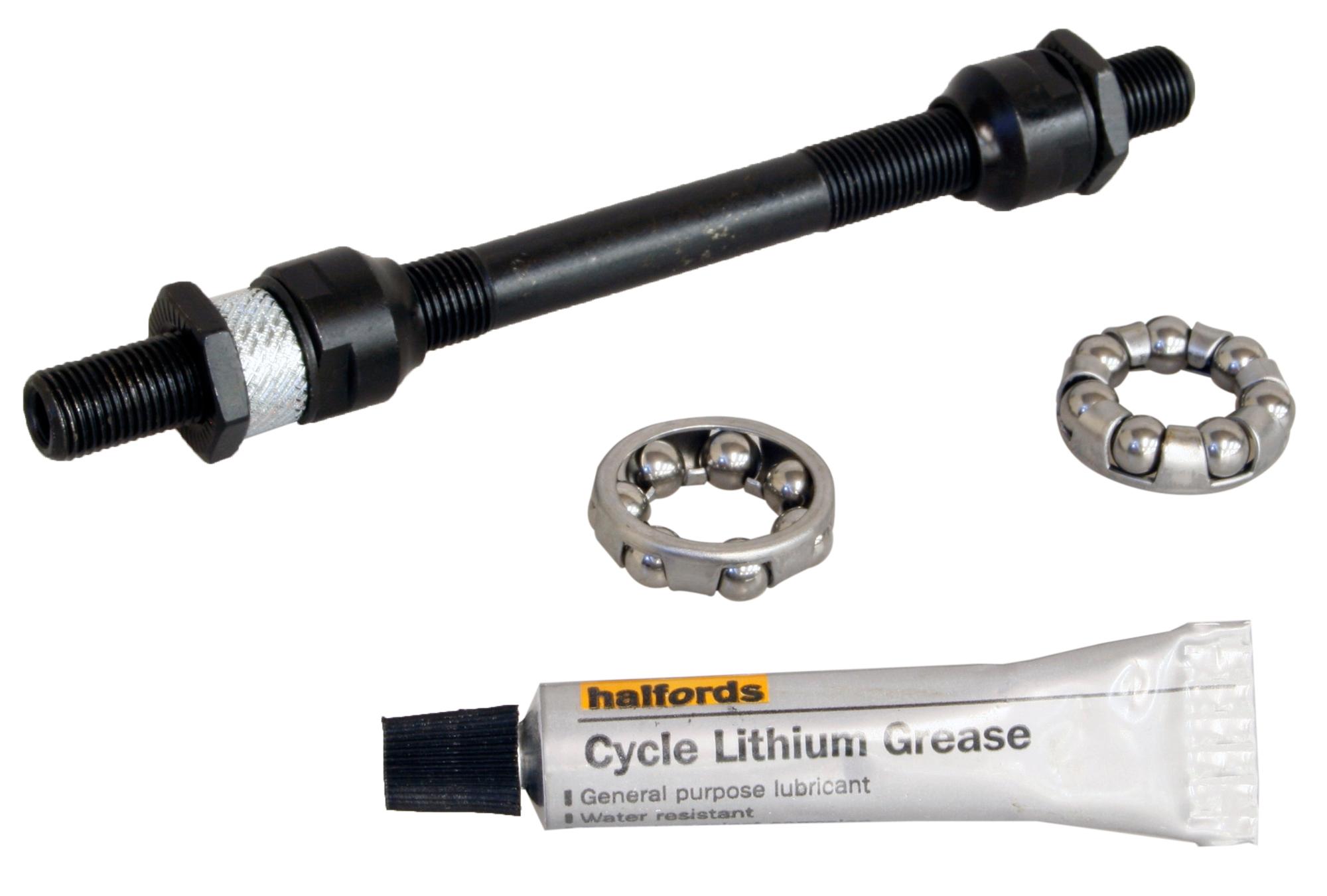 Halfords 10Mm X 140Mm Axle With Bearings And Grease - Hollow