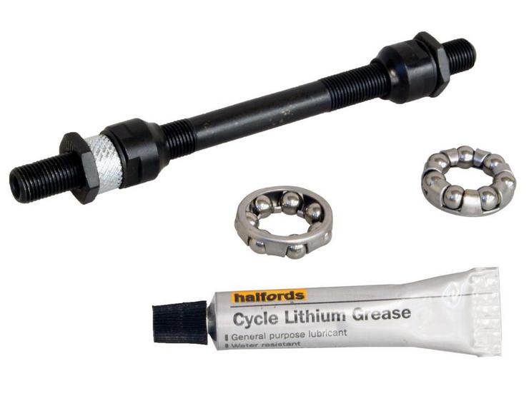 Halfords 10mm x 140mm Axle with Bearings and Grease - Hollow