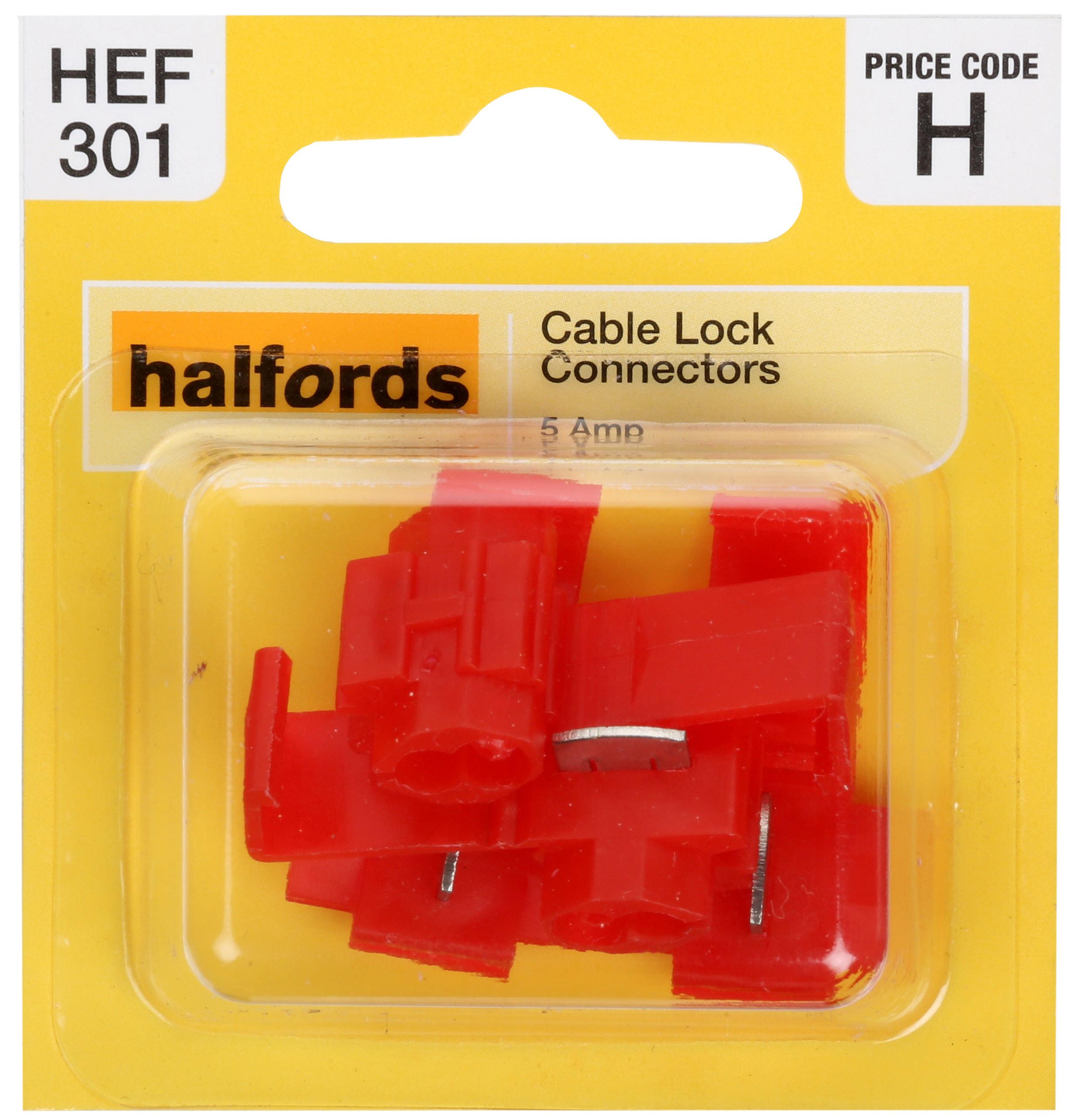 Halfords Cable Lock Connectors 5 Amp