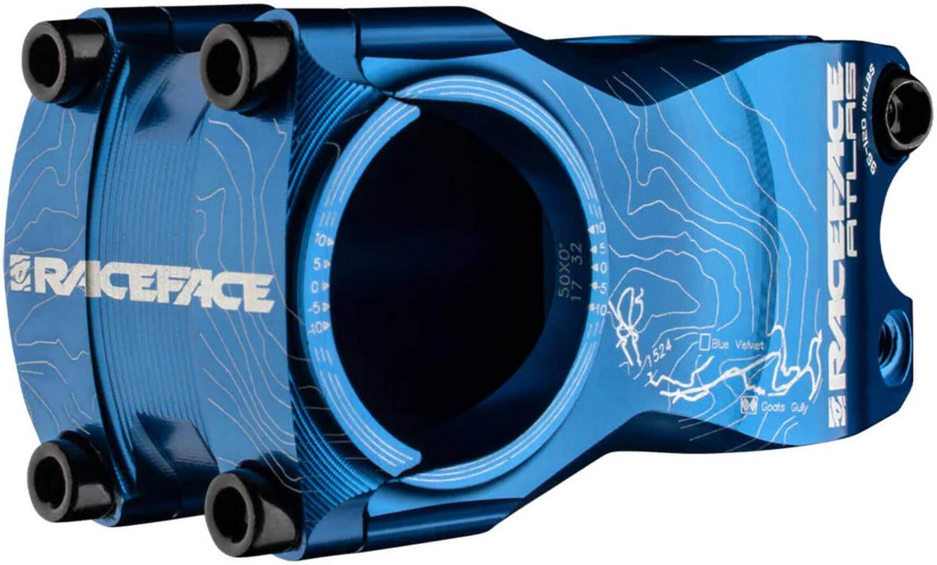 Halfords Race Face Atlas 31.8 Stem, 65Mm, Blue | Extra 8% off for BC Members