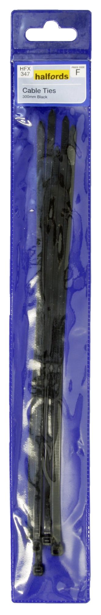Halfords Cable Ties 275mm Black