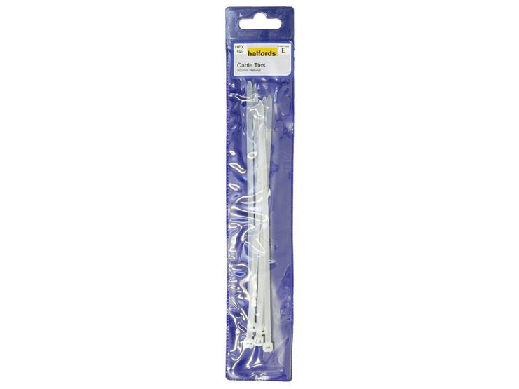 Halfords Cable Ties 200mm White