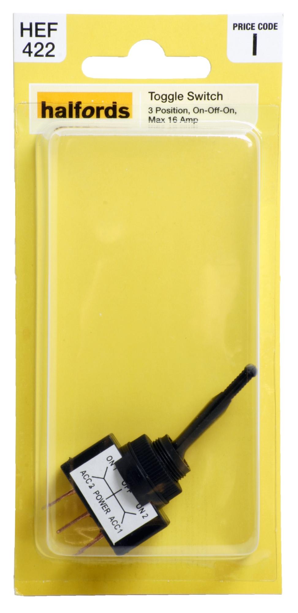 Halfords 3 Position Toggle Switch (HEF422) Halfords UK