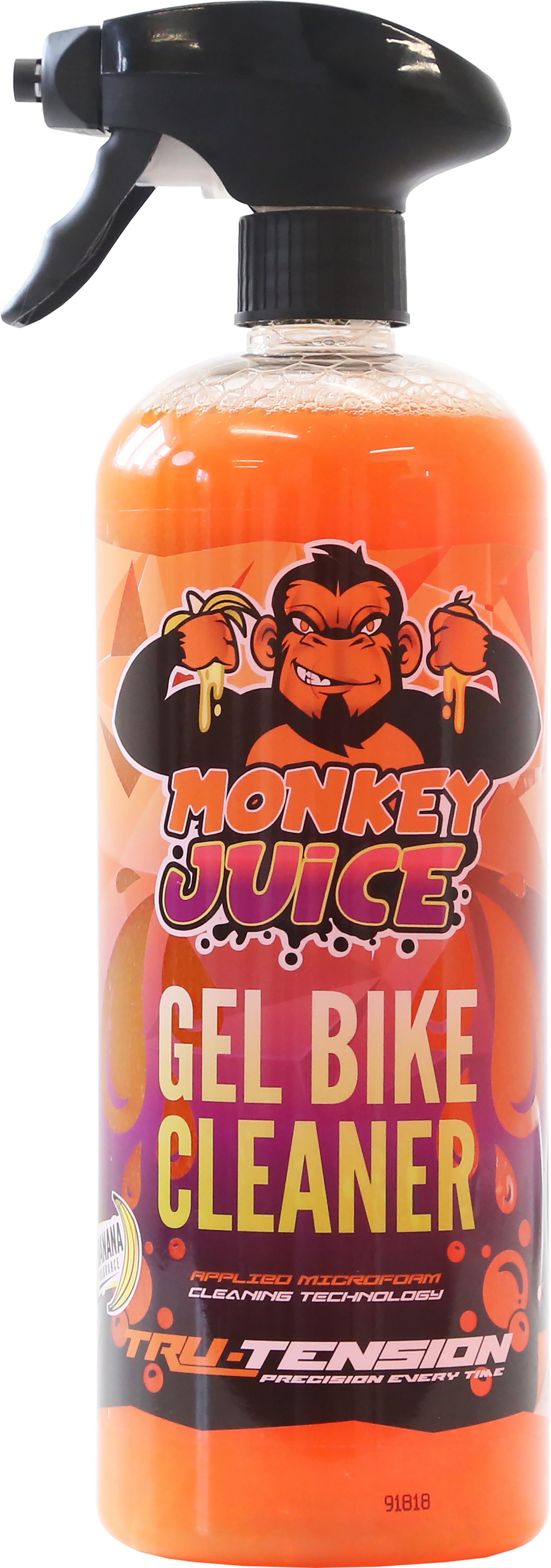 Halfords Tru-Tension Monkey Juice Gel Bike Cleaner 1 Litre Bottle | Pricematch, Extra 8% off for BC Members, Free Bike Health Check, Cycle2Work Scheme & 0% APR Finance.