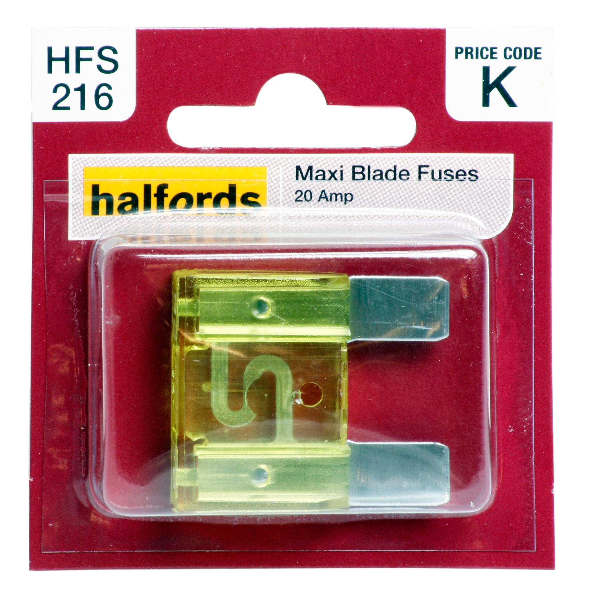 Halfords Maxi Blade Fuse 20 Amp (Hfs216)