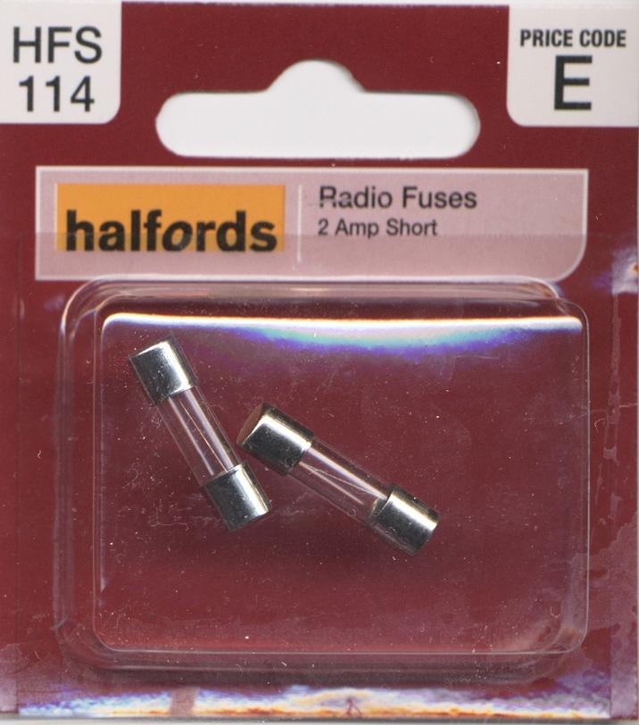 Halfords Radio Fuses 2 Amp (Hfs114)