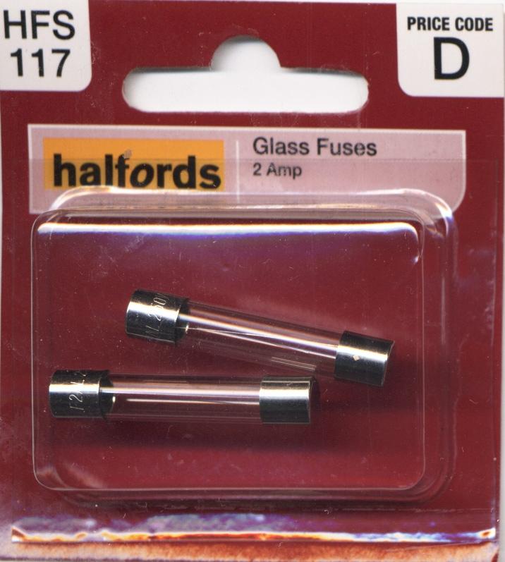Halfords Glass Fuses 2 Amp (HFS117) Halfords UK
