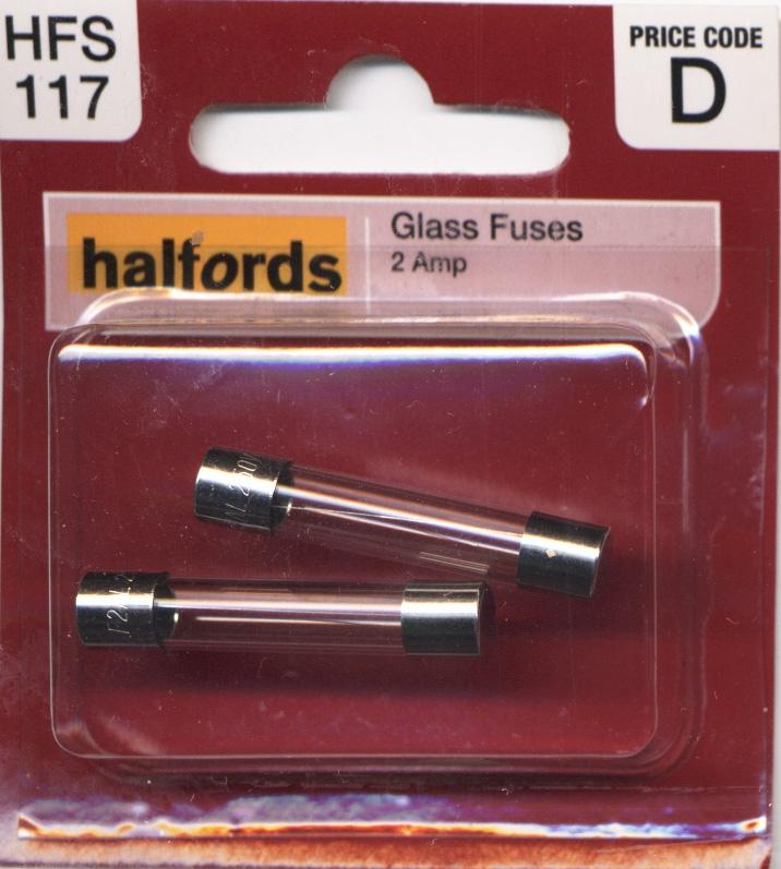 Halfords Glass Fuses 2 Amp (Hfs117)