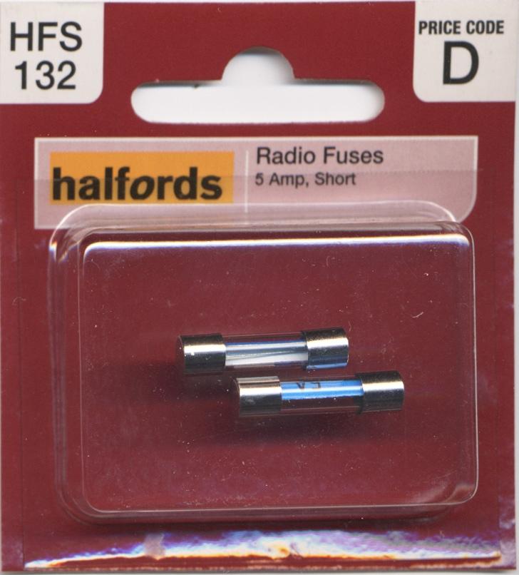 Halfords Radio Fuses 5 Amp Short