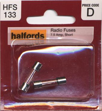 Halfords Radio Fuses 7.5 Amp (HFS133)