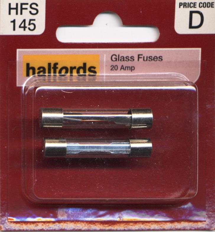 Halfords Glass Fuses 20 Amp (Hfs145)