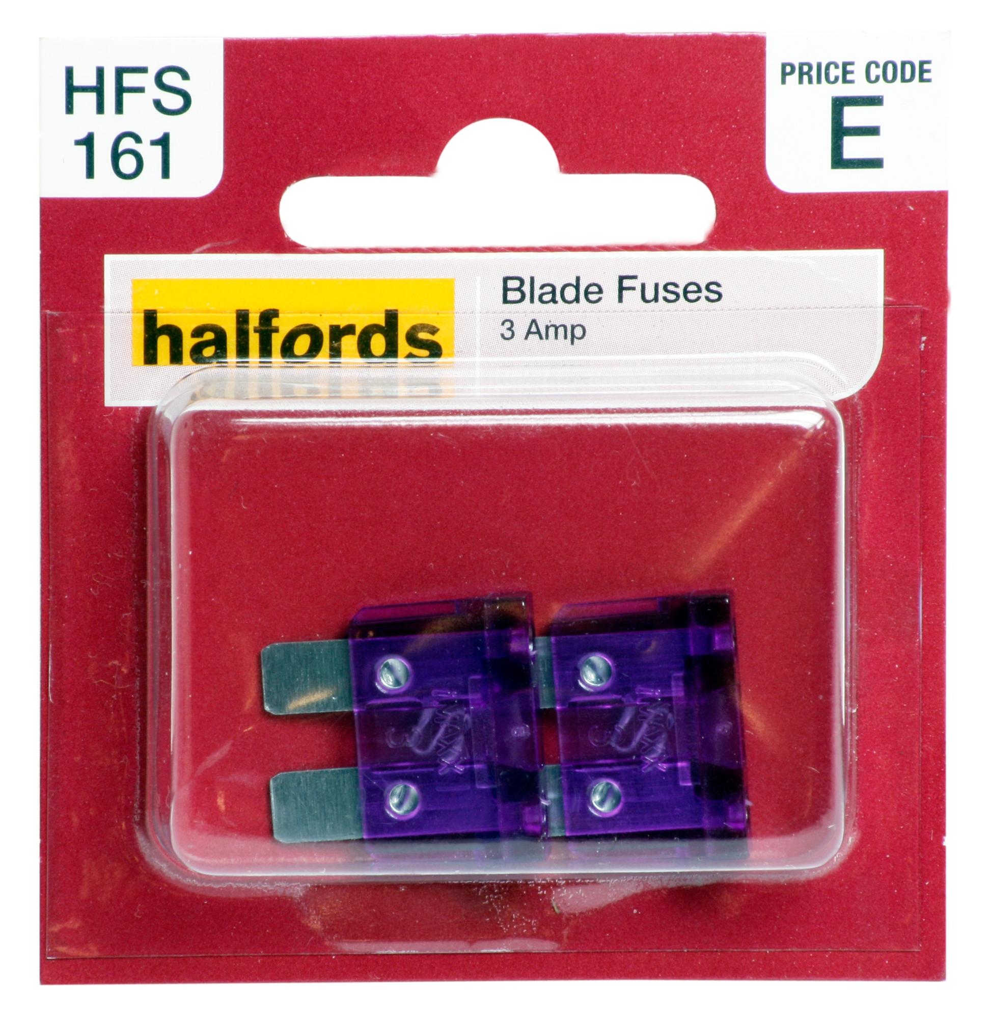 Halfords Blade Fuses 3 Amp (Hfs161)