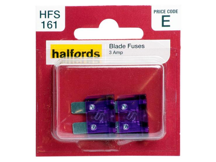 Halfords Blade Fuses 3 Amp (HFS161)