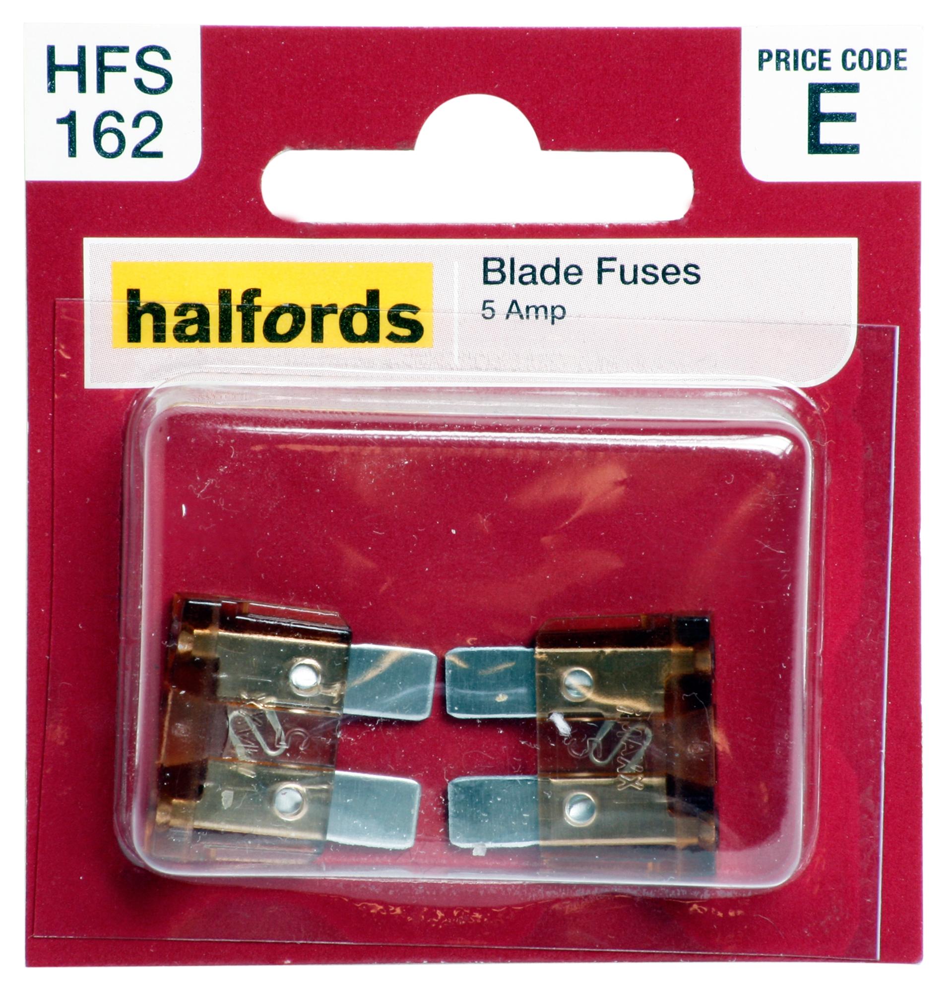 Halfords Blade Fuses 5 Amp (Hfs162)