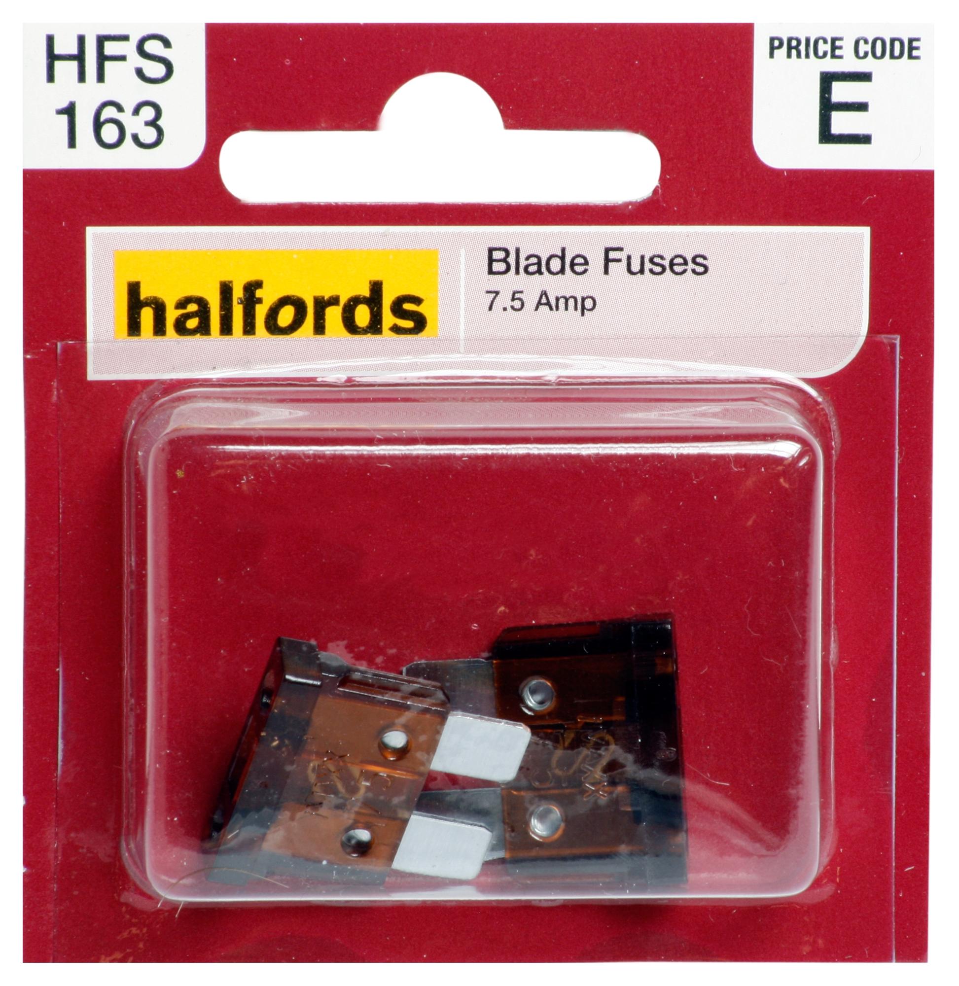 Halfords Blade Fuses 7.5 Amp (Hfs163)