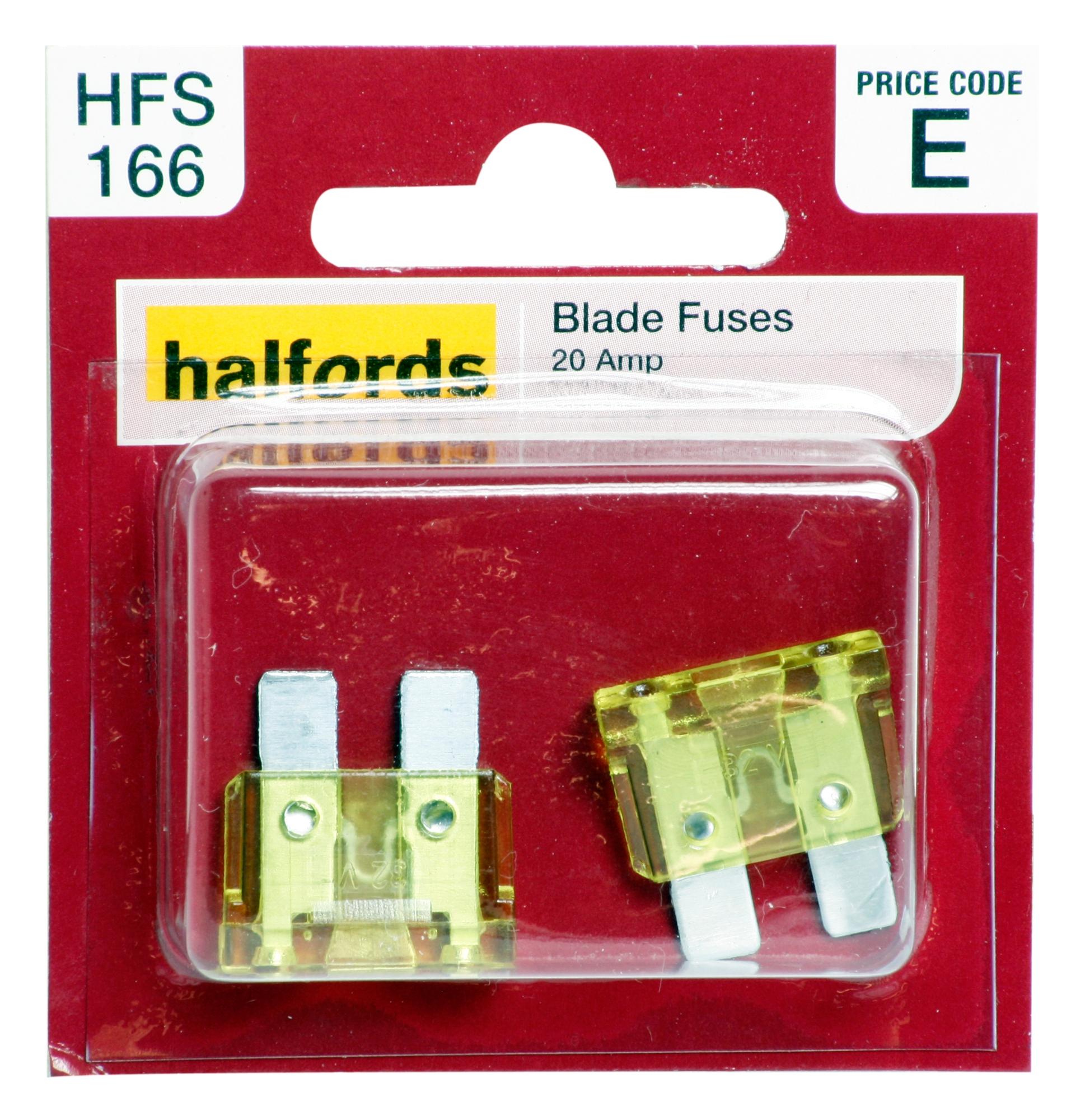 Halfords Blade Fuses 20 Amp for only £1.80