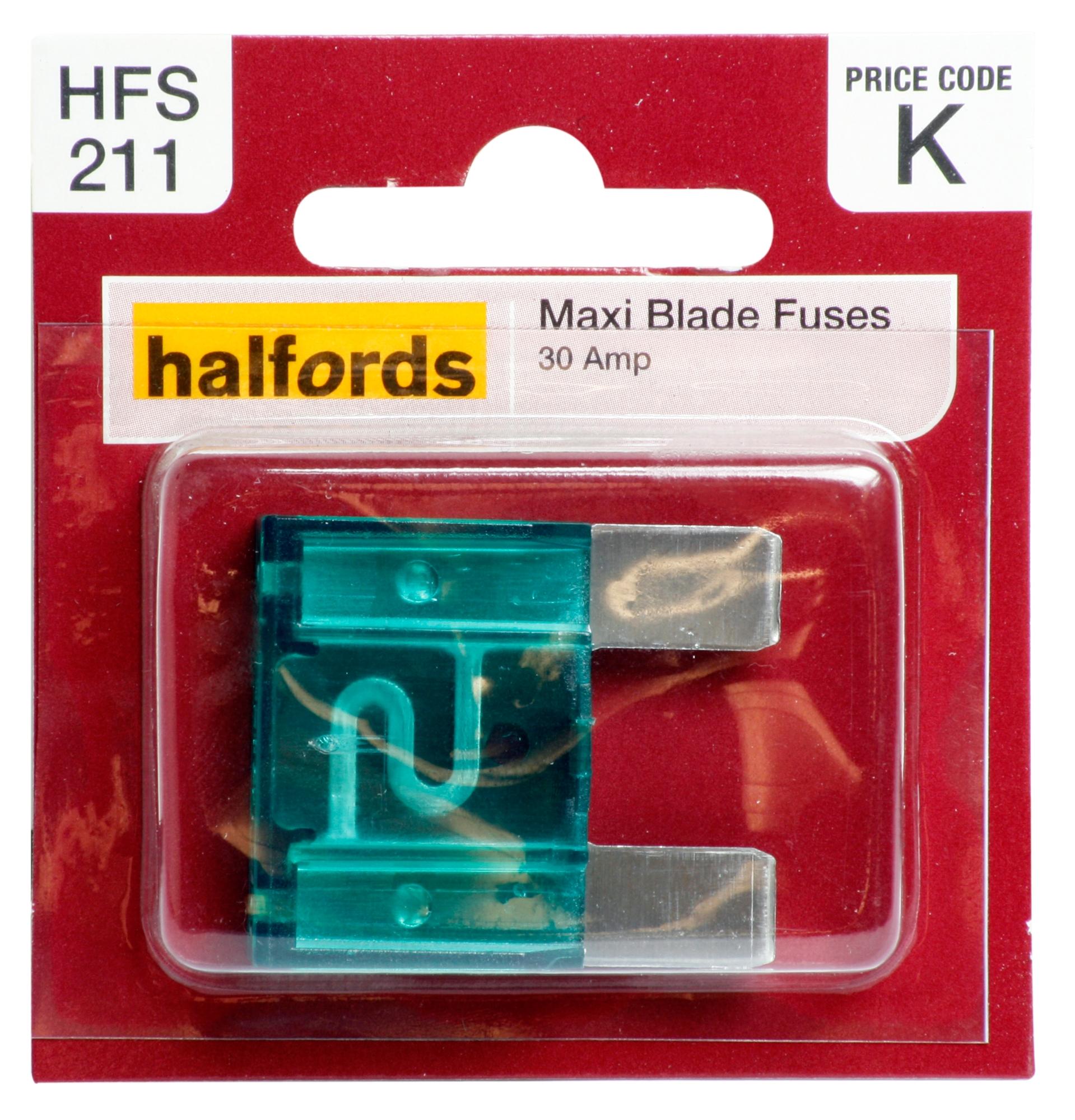 Halfords Maxi Blade Fuses 30 Amp (Hfs211)
