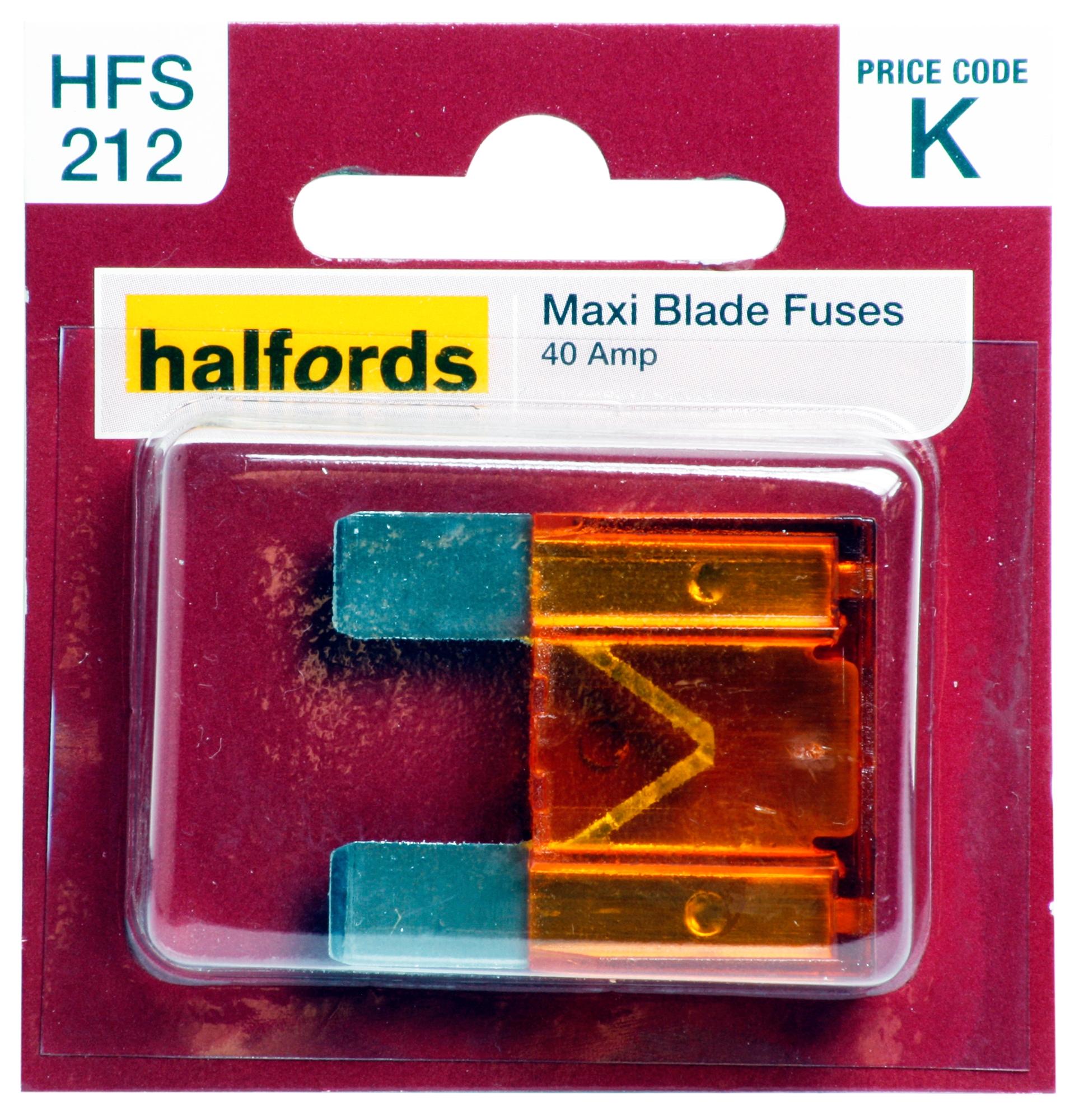 Halfords Maxi Blade Fuses 40 Amp (HFS212) Halfords UK