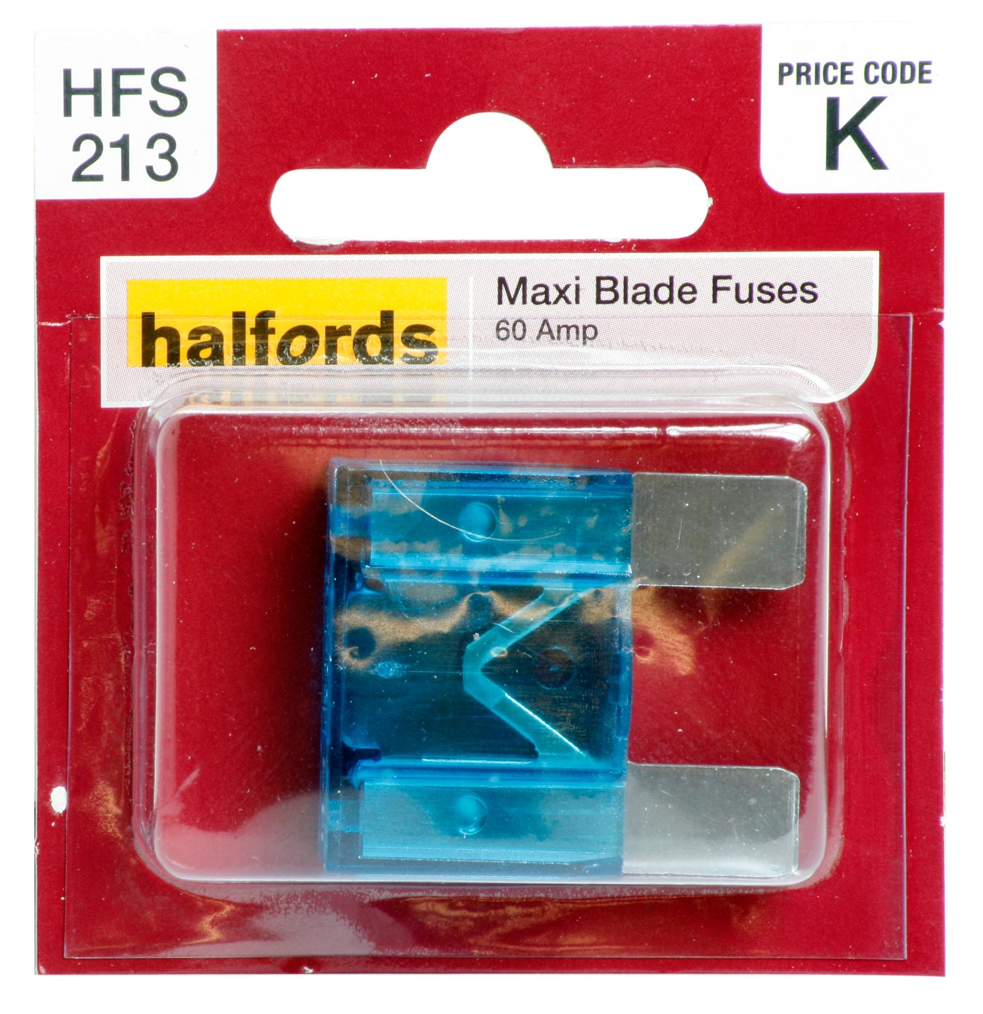 Halfords Maxi Blade Fuses 60 Amp (HFS213) Halfords UK