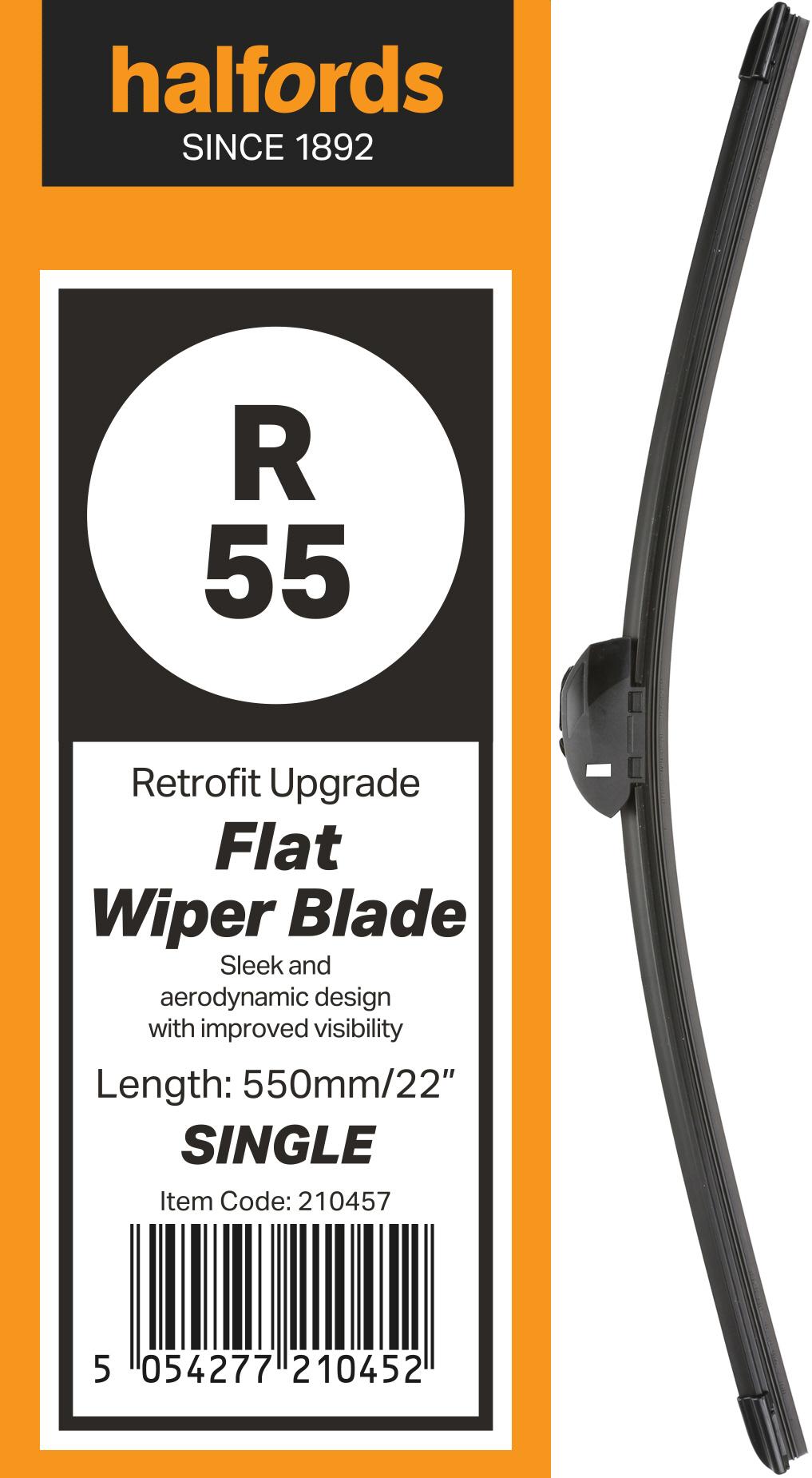 Halfords R55 Wiper Blade - Flat Upgrade - Single