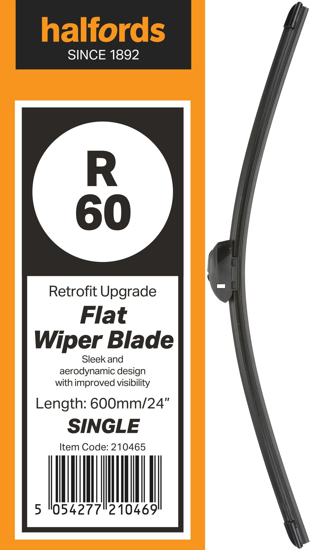 Halfords R60 Wiper Blade - Flat Upgrade - Single