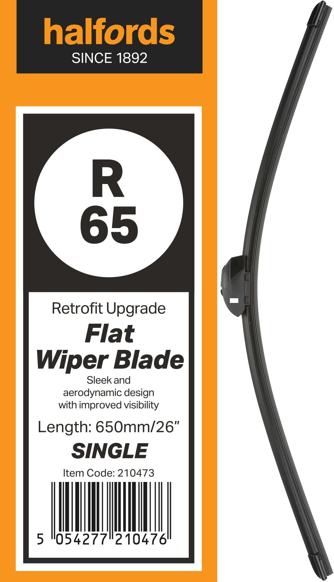 Halfords R65 Wiper Blade - Flat Upgrade - Single