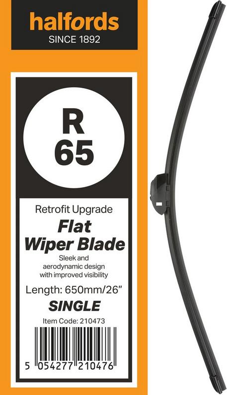 Halfords R65 Wiper Blade Flat Upgrade Single Halfords UK