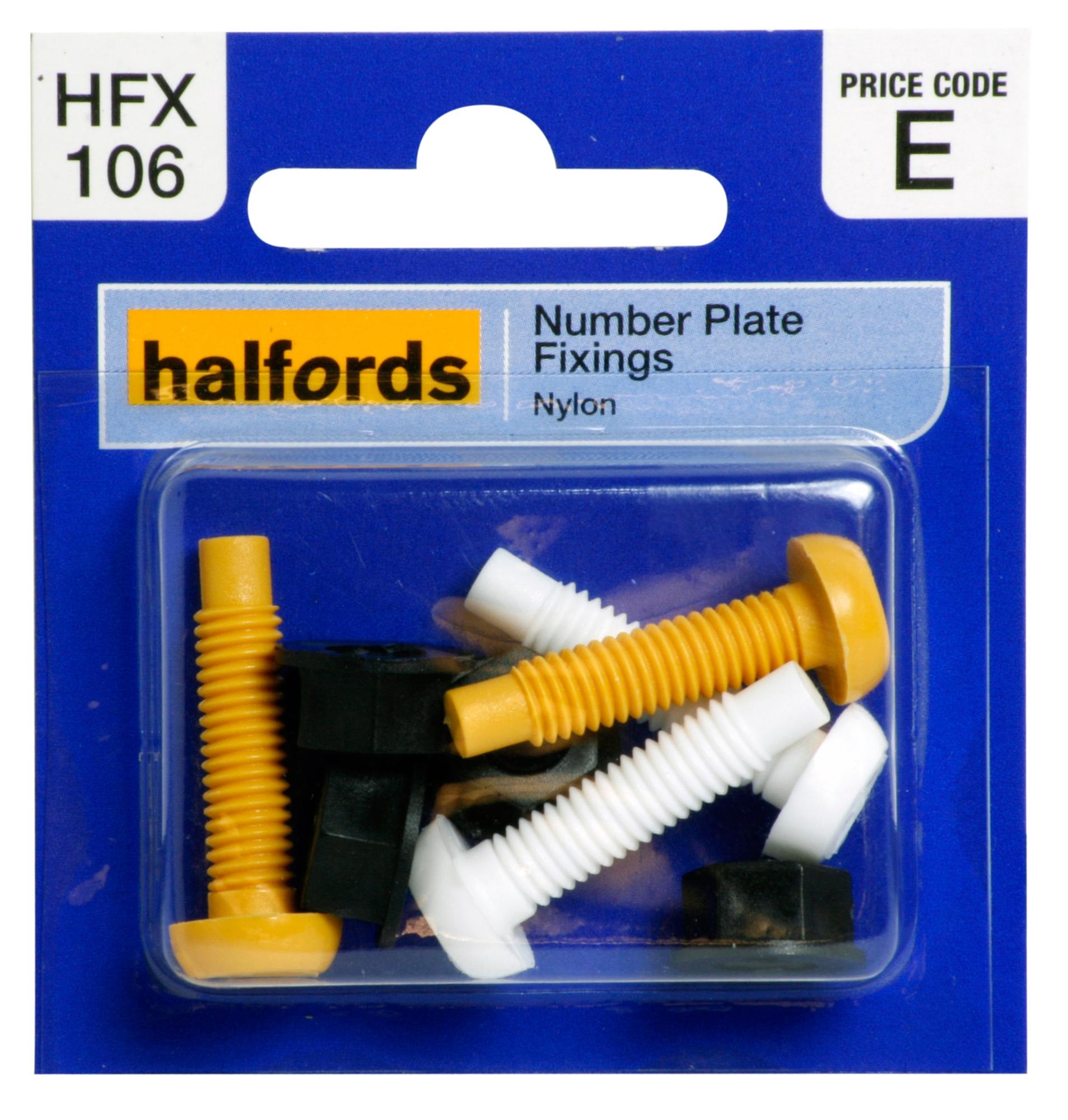 Halfords Number Plate Fixings (Hfx106)