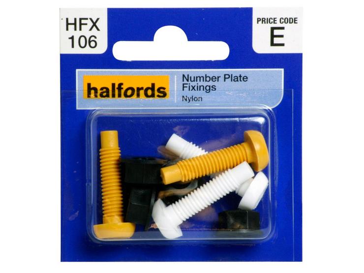 Halfords Number Plate Fixings (HFX106)