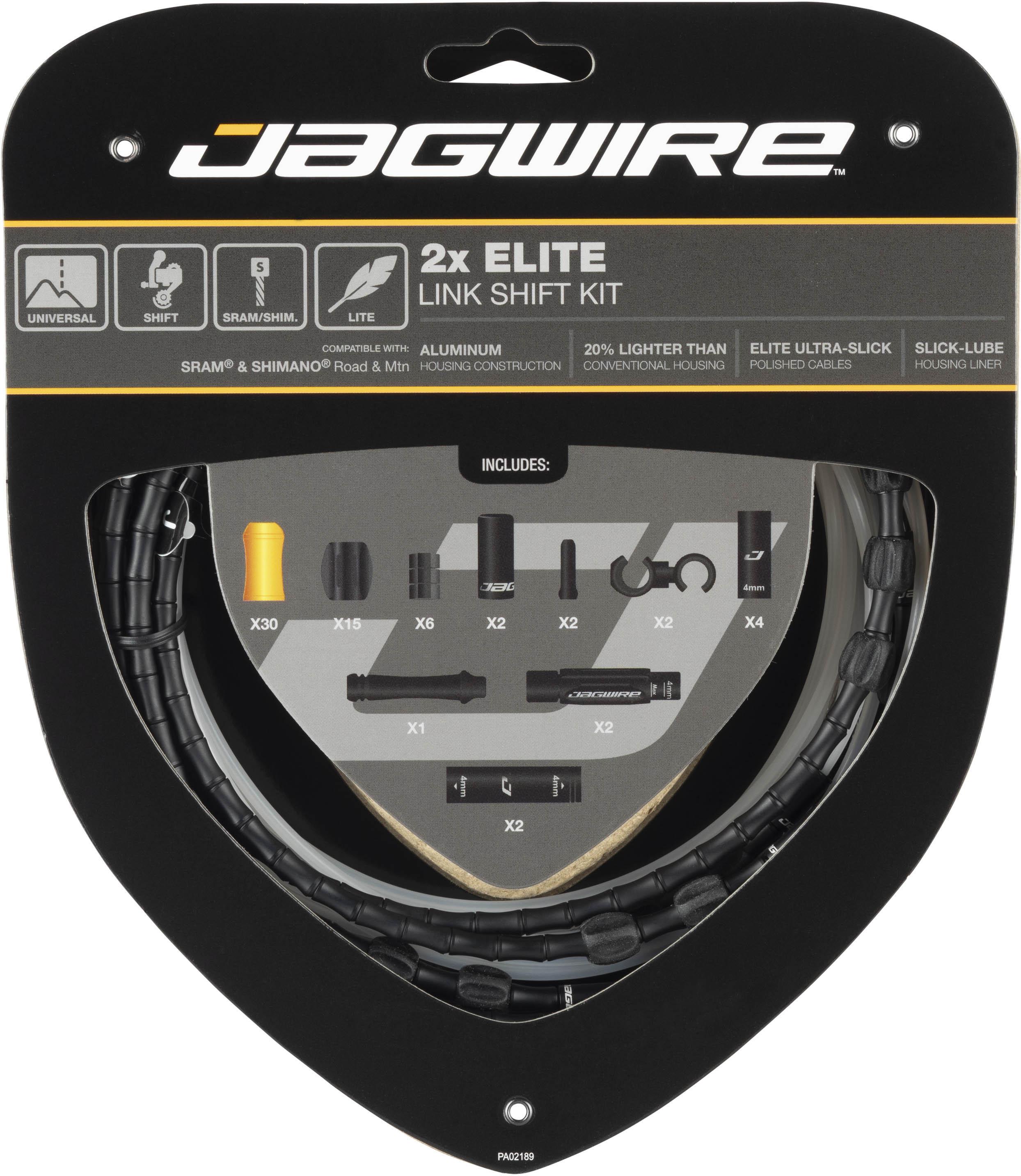 Jagwire 2x Elite Link Shift Cable Kit, Gold