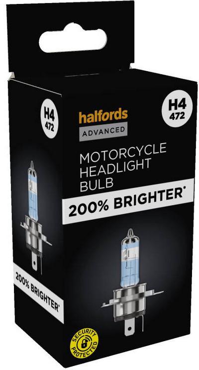 Halfords Advanced +200% H4 472 Motorcycle Headlight Bulb Halfords Advanced +200% H4 472 Motorcycle Headlight Bulb
