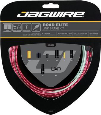 Jagwire Road Elite Link Brake Cable Kit, Red