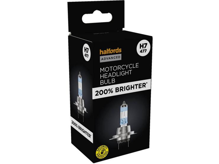 Halfords Advanced +200% H7 477 Motorcycle Headlight Bulb
