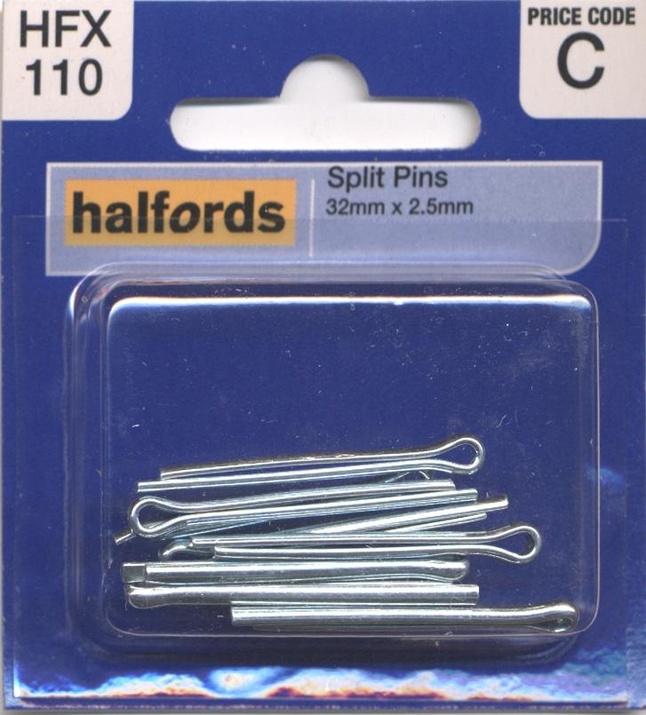 Halfords Split Pins 32 X 2.5Mm
