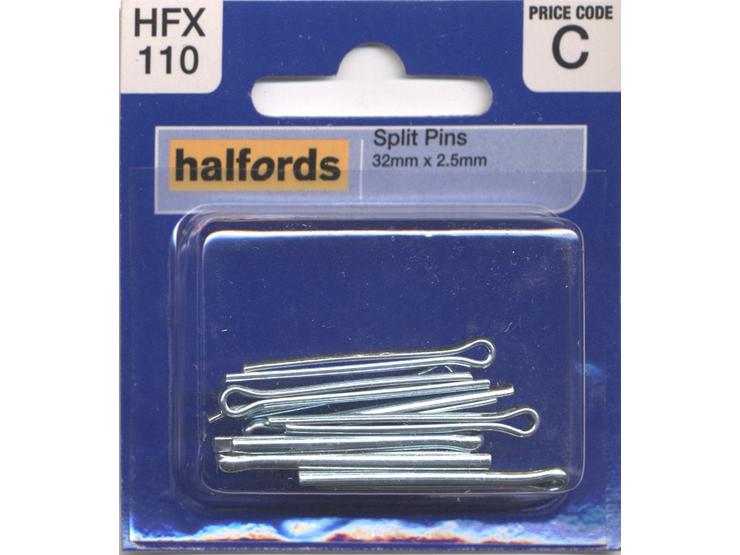 Halfords Split Pins 32 x 2.5mm