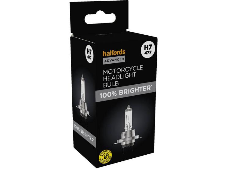 Halfords Advanced +100% H7 477 Motorcycle Headlight Bulb