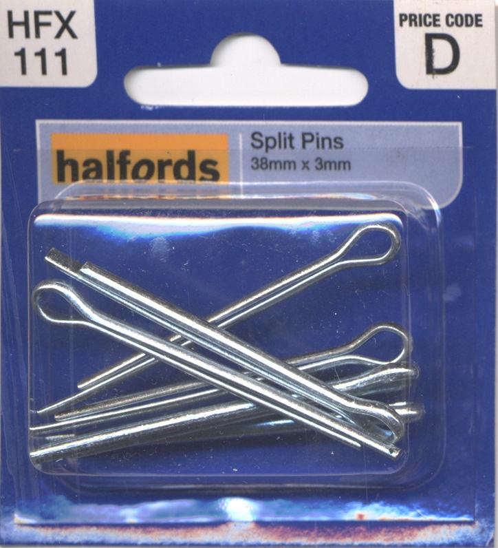 Halfords Split Pins 38X3Mm