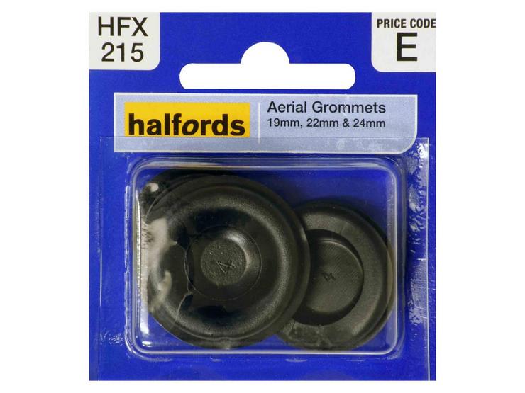 Halfords Aerial Grommets 19, 22 and 24mm