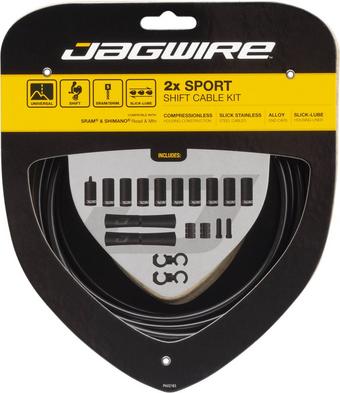 Jagwire 2x Sport Shift Cable Kit, Black