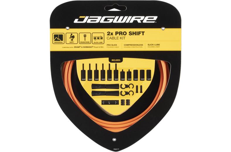Jagwire 2x Pro Shift Cable Kit, Orange Jagwire 2x Pro Shift Cable Kit, Orange