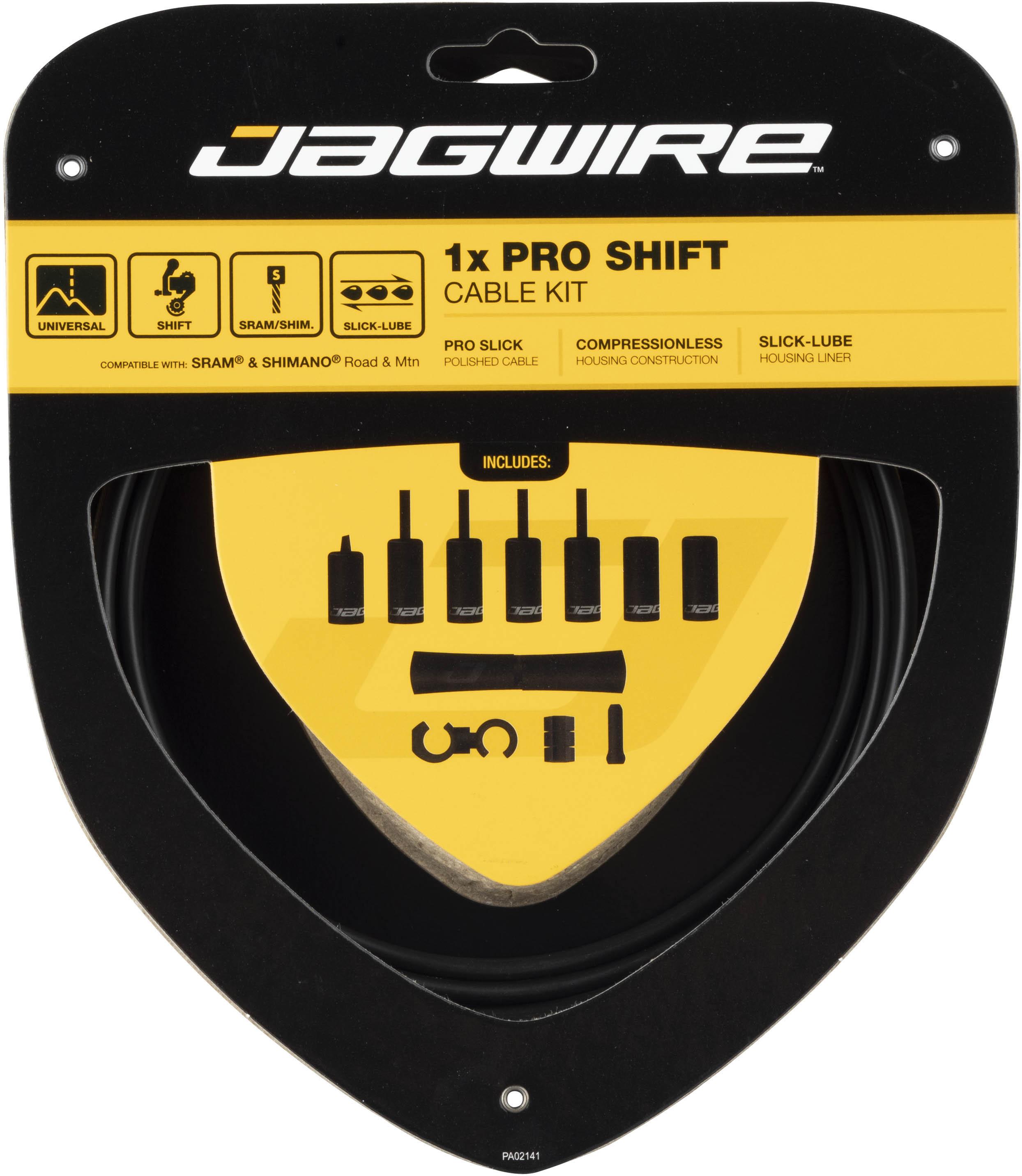 Halfords Jagwire 1x Pro Shift Cable Kit, Stealth Black | Pricematch, Extra 8% off for BC Members, Free Bike Health Check, Cycle2Work Scheme & 0% APR Finance.