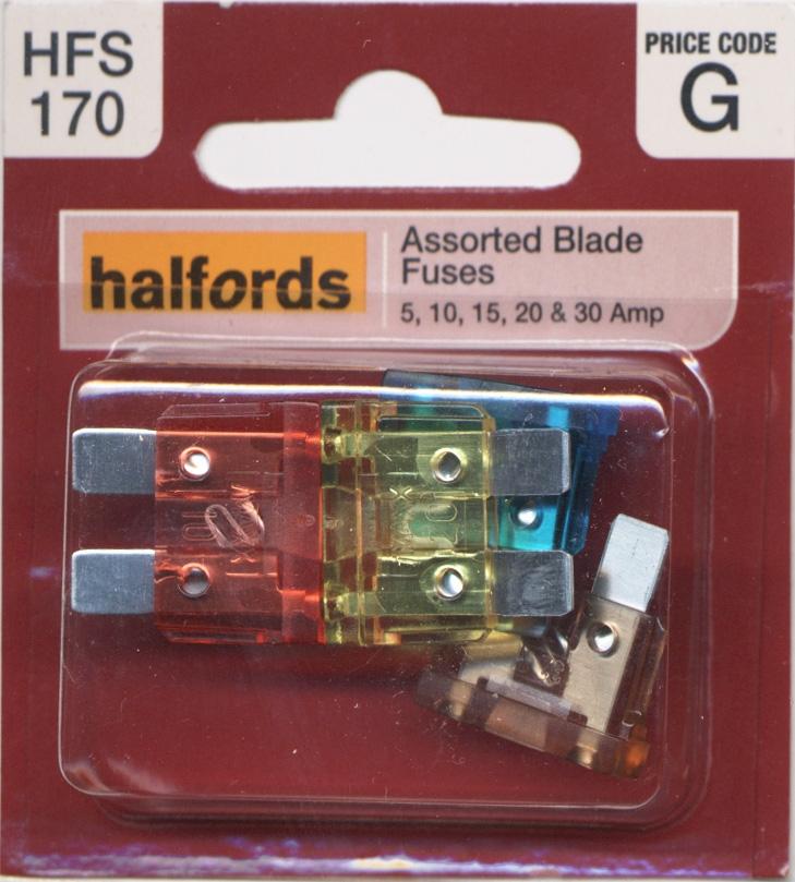 Halfords Assorted Blade Fuses (Hfs170)