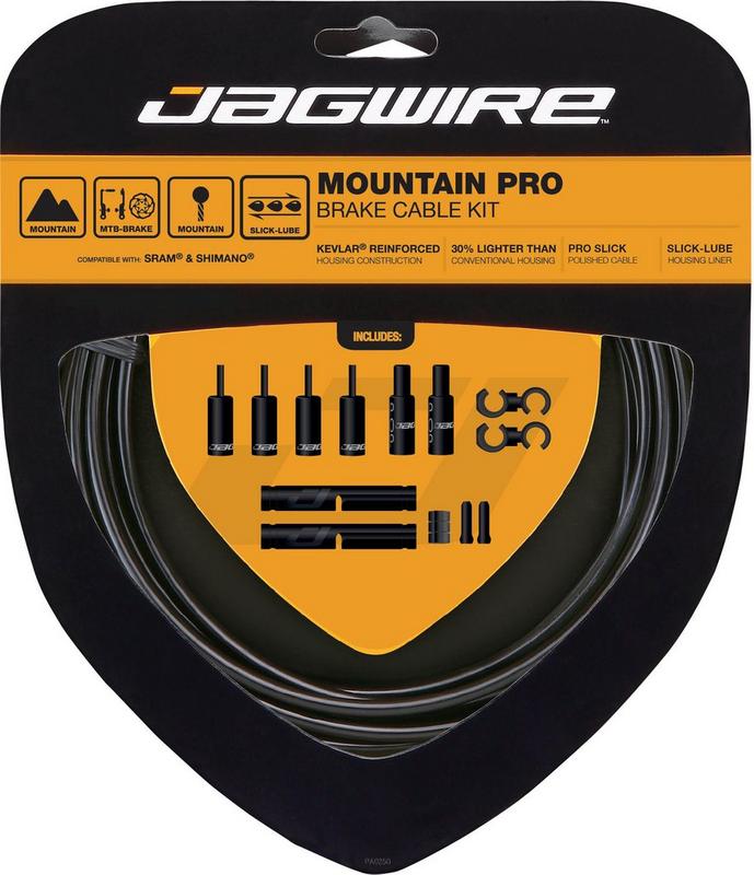 Halfords Jagwire MTB Pro Brake Cable Kit, Black | Extra 8% off for BC Members