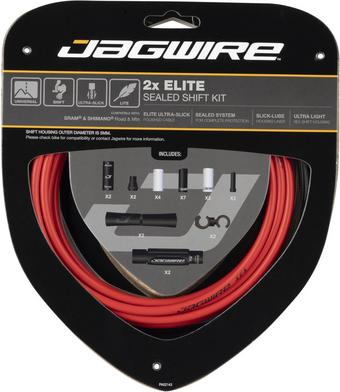 Jagwire 2x Elite Sealed Shift Kit, Red