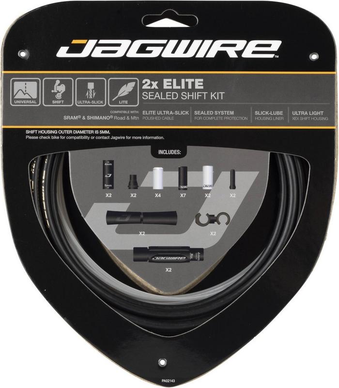 Halfords Jagwire 2X Elite Sealed Shift Kit, Stealth Black | Extra 8% off for BC Members