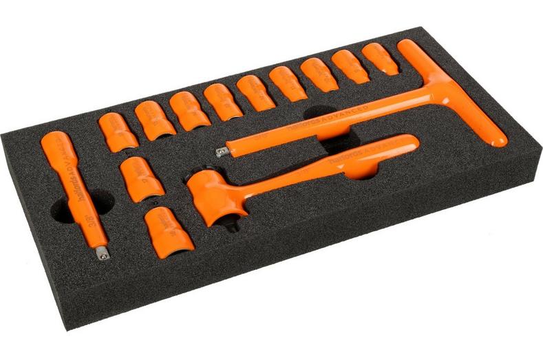 Halfords Advanced EV 1000V Insulated 14 Piece 3/8" Socket Set Halfords Advanced EV 1000V Insulated 14 Piece 3/8" Socket Set